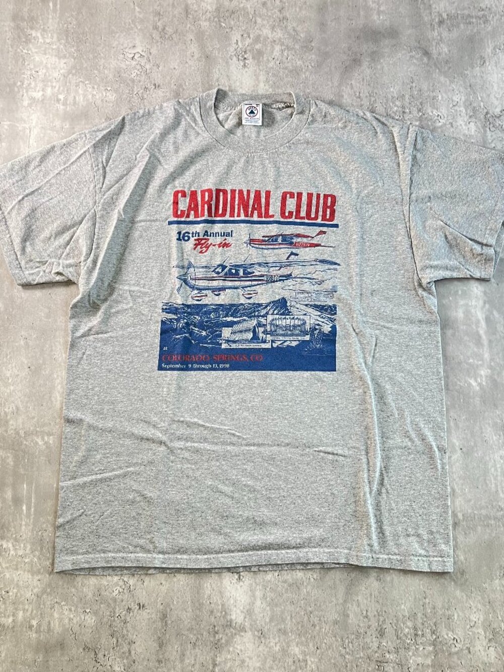 Vintage 1998 Airplane 16th Annual Cardinal Aviation Fly-in T-shirt